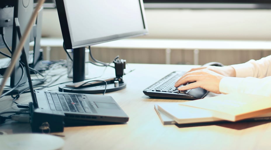 Person using a computer